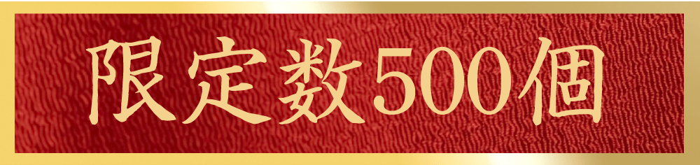 限定数500個